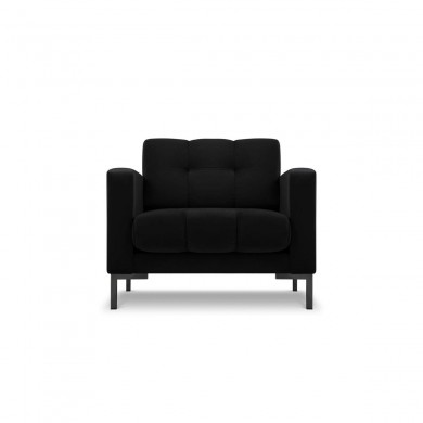 Fauteuil velours Mamaia Noir Pieds Métal Noir BOUTICA DESIGN MIC_ARM_51_F1_MAMAIA13