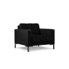 Fauteuil velours Mamaia Noir Pieds Métal Noir BOUTICA DESIGN MIC_ARM_51_F1_MAMAIA13