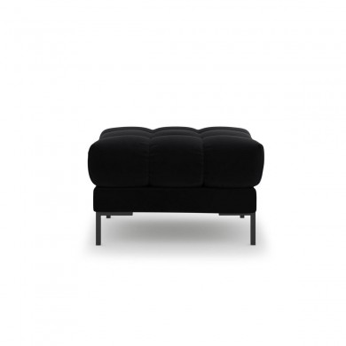 Pouf velours Mamaia Noir Pieds Métal Noir BOUTICA DESIGN MIC_POUF_51_F1_MAMAIA13