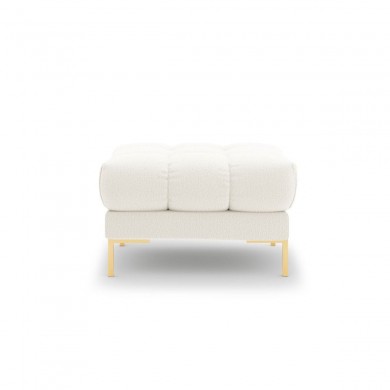 Pouf Mamaia Beige Clair Pieds Métal Doré BOUTICA DESIGN MIC_POUF_78_E1_MAMAIA1