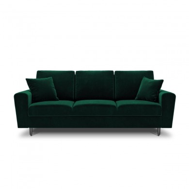 Canapé convertible avec coffre Moghan Vert Bouteille Pieds Métal Chromé Noir 3 Places BOUTICA DESIGN MIC_3SF_2_A3_MOGHAN6