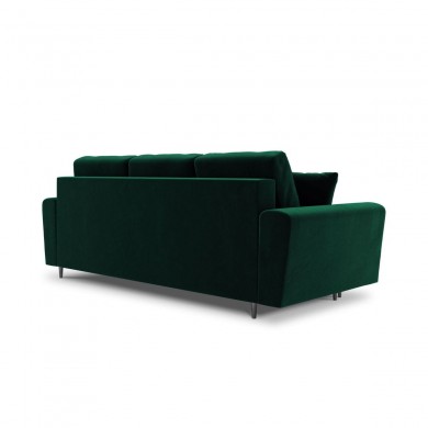 Canapé convertible avec coffre Moghan Vert Bouteille Pieds Métal Chromé Noir 3 Places BOUTICA DESIGN MIC_3SF_2_A3_MOGHAN6