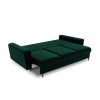 Canapé convertible avec coffre Moghan Vert Bouteille Pieds Métal Chromé Noir 3 Places BOUTICA DESIGN MIC_3SF_2_A3_MOGHAN6