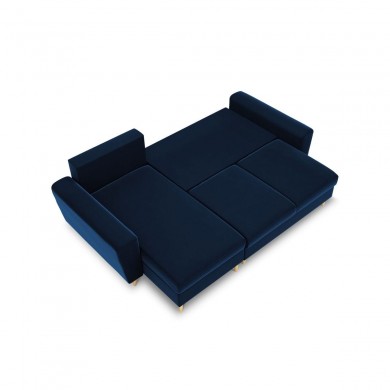 Canapé convertible avec coffre Moghan Bleu Roi Pieds Métal Doré 4 Places BOUTICA DESIGN MIC_COR_2_A1_MOGHAN4