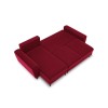 Canapé convertible avec coffre Moghan Rouge Pieds Métal Chromé Noir 4 Places BOUTICA DESIGN MIC_COR_2_A3_MOGHAN2