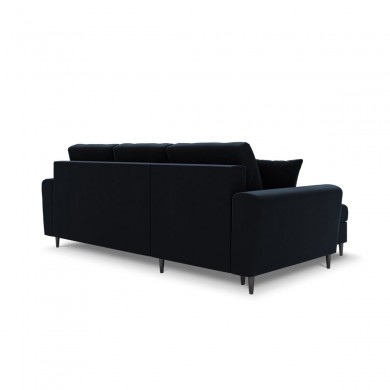 Canapé convertible avec coffre Moghan Bleu Foncé Pieds Métal Chromé Noir 4 Places BOUTICA DESIGN MIC_COR_2_A3_MOGHAN5