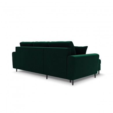 Canapé convertible avec coffre Moghan Vert Bouteille Pieds Métal Chromé Noir 4 Places BOUTICA DESIGN MIC_COR_2_A3_MOGHAN6