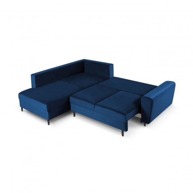 Canapé d'angle gauche convertible avec coffre Moghan Bleu Roi Pieds Métal Chromé Noir 5 Places BOUTICA DESIGN MIC_LCF_L_2_A3_MOGHAN4