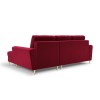 Canapé d'angle droit convertible avec coffre Moghan Rouge Pieds Métal Doré 4 Places BOUTICA DESIGN MIC_RCF_2_A1_MOGHAN2