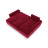 Canapé d'angle droit convertible avec coffre Moghan Rouge Pieds Métal Doré 4 Places BOUTICA DESIGN MIC_RCF_2_A1_MOGHAN2