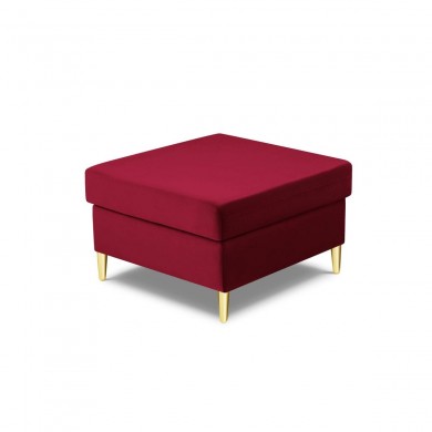 Pouf velours Moghan Rouge Pieds Métal Doré BOUTICA DESIGN MIC_POUF_2_A1P_MOGHAN2