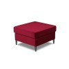 Pouf velours Moghan Rouge Pieds Métal Chromé Noir BOUTICA DESIGN MIC_POUF_2_A3P_MOGHAN2