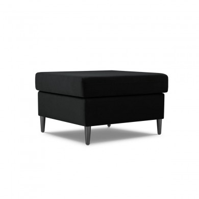 Pouf velours Moghan Noir Pieds Métal Chromé Noir BOUTICA DESIGN MIC_POUF_2_A3P_MOGHAN10