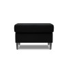 Pouf velours Moghan Noir Pieds Métal Chromé Noir BOUTICA DESIGN MIC_POUF_2_A3P_MOGHAN10