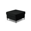 Pouf velours Moghan Noir Pieds Métal Chromé Noir BOUTICA DESIGN MIC_POUF_2_A3P_MOGHAN10