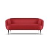 Canapé velours Moss Rouge Pieds Métal Noir BOUTICA DESIGN MIC_3S_121_F2_MOSS11