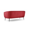 Canapé velours Moss Rouge Pieds Métal Noir BOUTICA DESIGN MIC_3S_121_F2_MOSS11