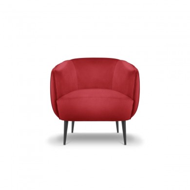 Fauteuil velours Moss Rouge Pieds Métal Noir BOUTICA DESIGN MIC_ARM_121_F2_MOSS11