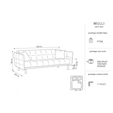 Canapé convertible avec coffre Mulli Vert Bouteille BOUTICA DESIGN MIC_3SF_51_F3_MULLI3