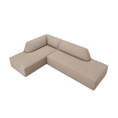 Canapé d'angle gauche tissu Ruby Beige Foncé BOUTICA DESIGN MIC_LCO_137_F1_RUBY2