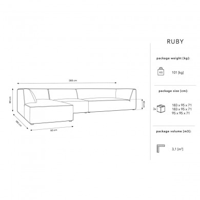 Canapé d'angle gauche Ruby Vert Bouteille 5 Places BOUTICA DESIGN MIC_LC_L_44_F1_RUBY3