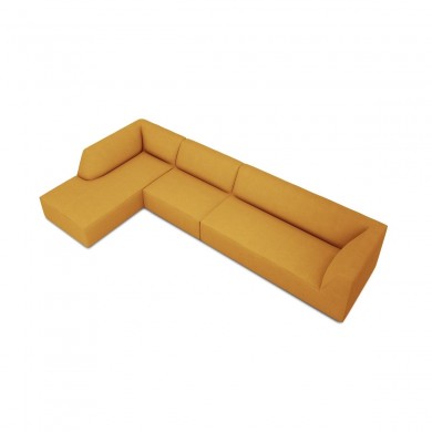 Canapé d'angle gauche tissu Ruby Jaune 5 Places BOUTICA DESIGN MIC_LC_L_137_F1_RUBY1