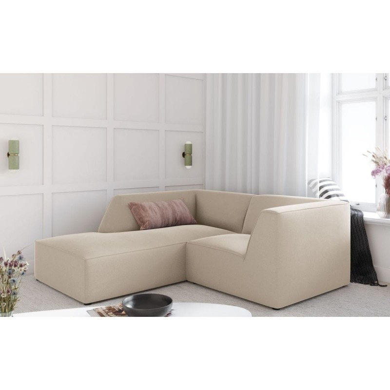 Canapé d'angle gauche velours Ruby Beige 3 Places BOUTICA DESIGN MIC_LC_S_44_F1_RUBY1