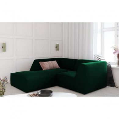 Canapé d'angle gauche velours Ruby Vert Bouteille 3 Places BOUTICA DESIGN MIC_LC_S_44_F1_RUBY3