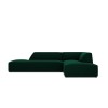 Canapé ouvert d'angle droit velours Ruby Vert Bouteille BOUTICA DESIGN MIC_RCO_44_F1_RUBY3