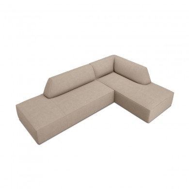 Canapé ouvert d'angle droit tissu Ruby Beige Foncé BOUTICA DESIGN MIC_RCO_137_F1_RUBY2