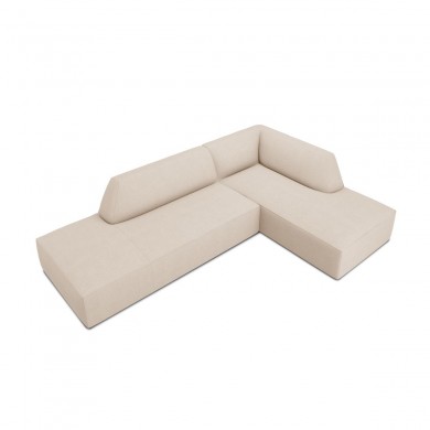 Canapé ouvert d'angle droit tissu Ruby Beige BOUTICA DESIGN MIC_RCO_137_F1_RUBY3