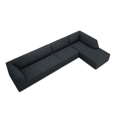 Canapé d'angle droit velours côtelé Ruby Noir 5 Places BOUTICA DESIGN MIC_RC_L_100_F1_RUBY8