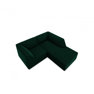 Canapé d'angle droit velours Ruby Vert Bouteille 3 Places BOUTICA DESIGN MIC_RC_S_44_F1_RUBY3