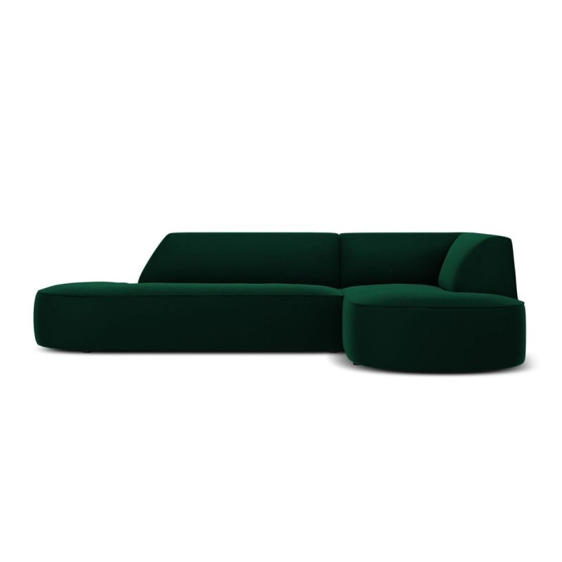 Canapé ouvert arrondi d'angle droit velours Ruby Vert Bouteille BOUTICA DESIGN MIC_RRCO_44_F1_RUBY3