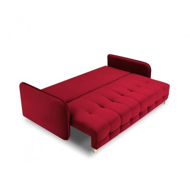 Canapé convertible velours Scaleta Rouge Pieds Métal Doré BOUTICA DESIGN MIC_3SF_51_A1_SCALETA2