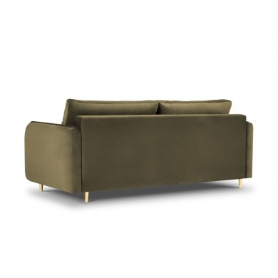 Canapé convertible velours Scaleta Vert Pieds Métal Doré BOUTICA DESIGN MIC_3SF_51_A1_SCALETA3