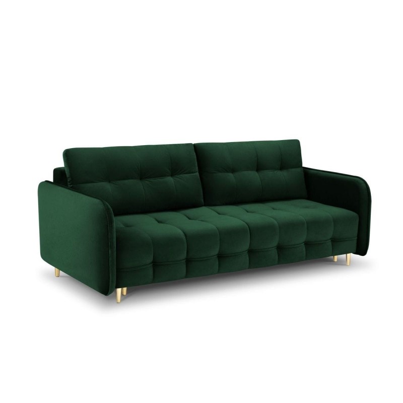 Canapé convertible velours Scaleta Vert Bouteille Pieds Métal Doré BOUTICA DESIGN MIC_3SF_51_A1_SCALETA4