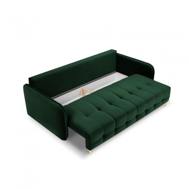 Canapé convertible velours Scaleta Vert Bouteille Pieds Métal Doré BOUTICA DESIGN MIC_3SF_51_A1_SCALETA4