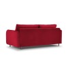 Canapé convertible velours Scaleta Rouge Pieds Métal Chromé Noir BOUTICA DESIGN MIC_3SF_51_A3_SCALETA2