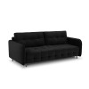 Canapé convertible velours Scaleta Noir Pieds Métal Chromé Noir BOUTICA DESIGN MIC_3SF_51_A3_SCALETA11