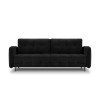 Canapé convertible velours Scaleta Noir Pieds Métal Chromé Noir BOUTICA DESIGN MIC_3SF_51_A3_SCALETA11