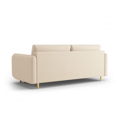 Canapé convertible Scaleta Beige Pieds Métal Doré BOUTICA DESIGN MIC_3SF_99_A1_SCALETA1