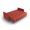 Canapé convertible Scaleta Rouge Pieds Métal Doré BOUTICA DESIGN MIC_3SF_99_A1_SCALETA2