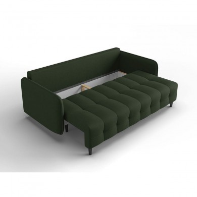 Canapé convertible Scaleta Vert Foncé Pieds Métal Chromé Noir BOUTICA DESIGN MIC_3SF_99_A3_SCALETA6