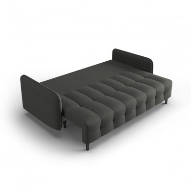 Canapé convertible Scaleta Gris Foncé Pieds Métal Chromé Noir BOUTICA DESIGN MIC_3SF_99_A3_SCALETA9