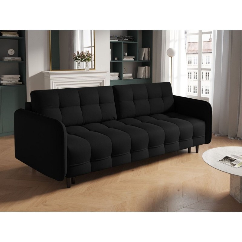 Canapé convertible Scaleta Noir Pieds Métal Chromé Noir BOUTICA DESIGN MIC_3SF_99_A3_SCALETA10