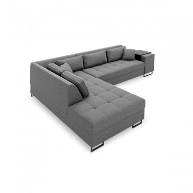 Canapé d'angle gauche convertible avec coffre Sovite Gris Clair BOUTICA DESIGN MIC_LCF_21_F1_SOVITE4