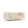 Canapé velours Violane Beige Clair 2 Places BOUTICA DESIGN MIC_2S_103_F1_VIOLANE1