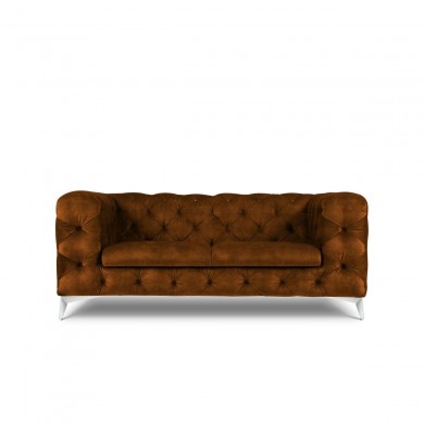 Canapé velours Violane Marron 2 Places BOUTICA DESIGN MIC_2S_103_F1_VIOLANE2