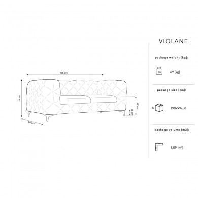 Canapé velours Violane Vert Foncé 2 Places BOUTICA DESIGN MIC_2S_103_F1_VIOLANE4